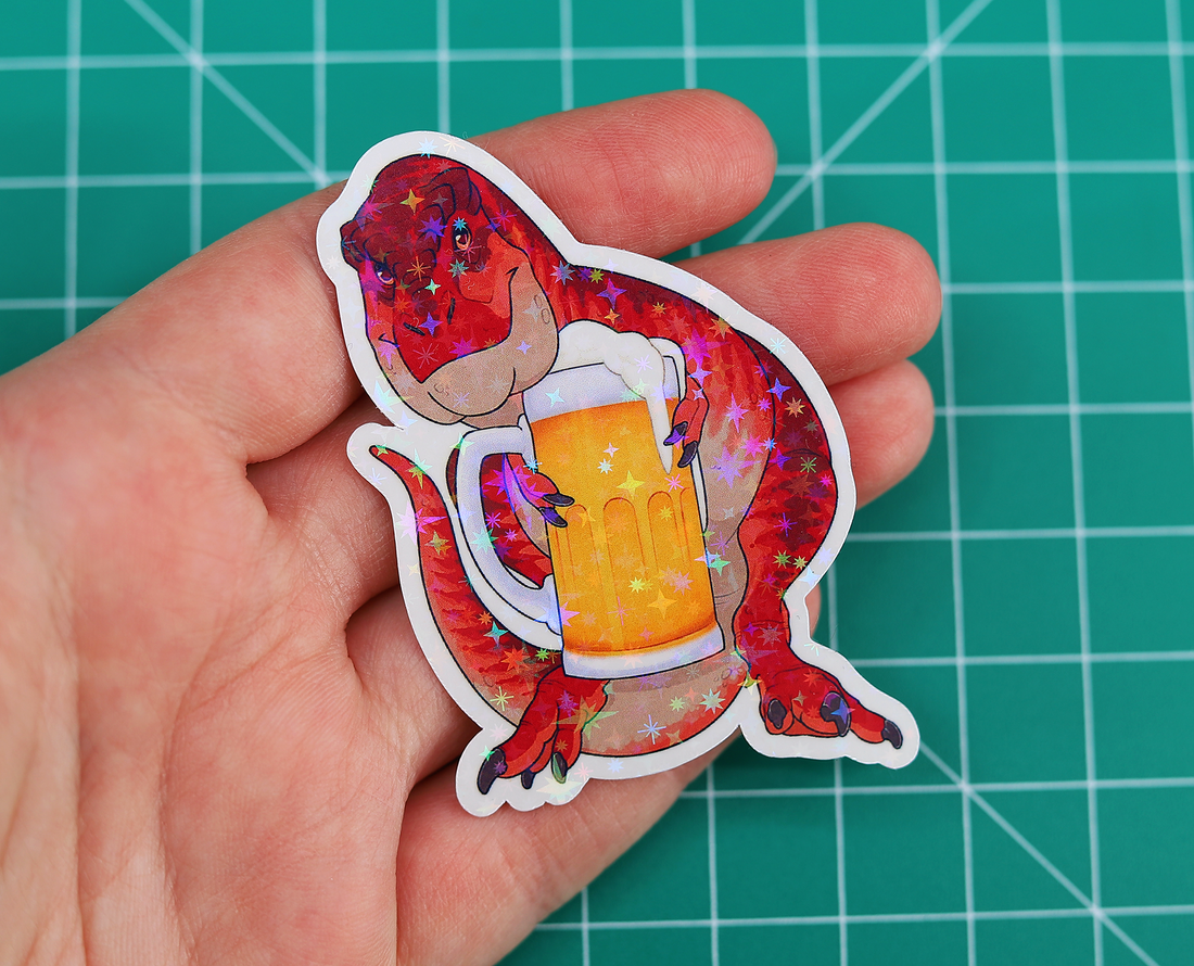 Beer Rex Vinyl Sticker