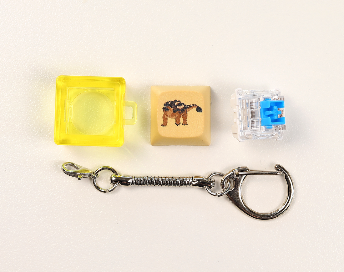 Ankylosaurus Clicky Keychain