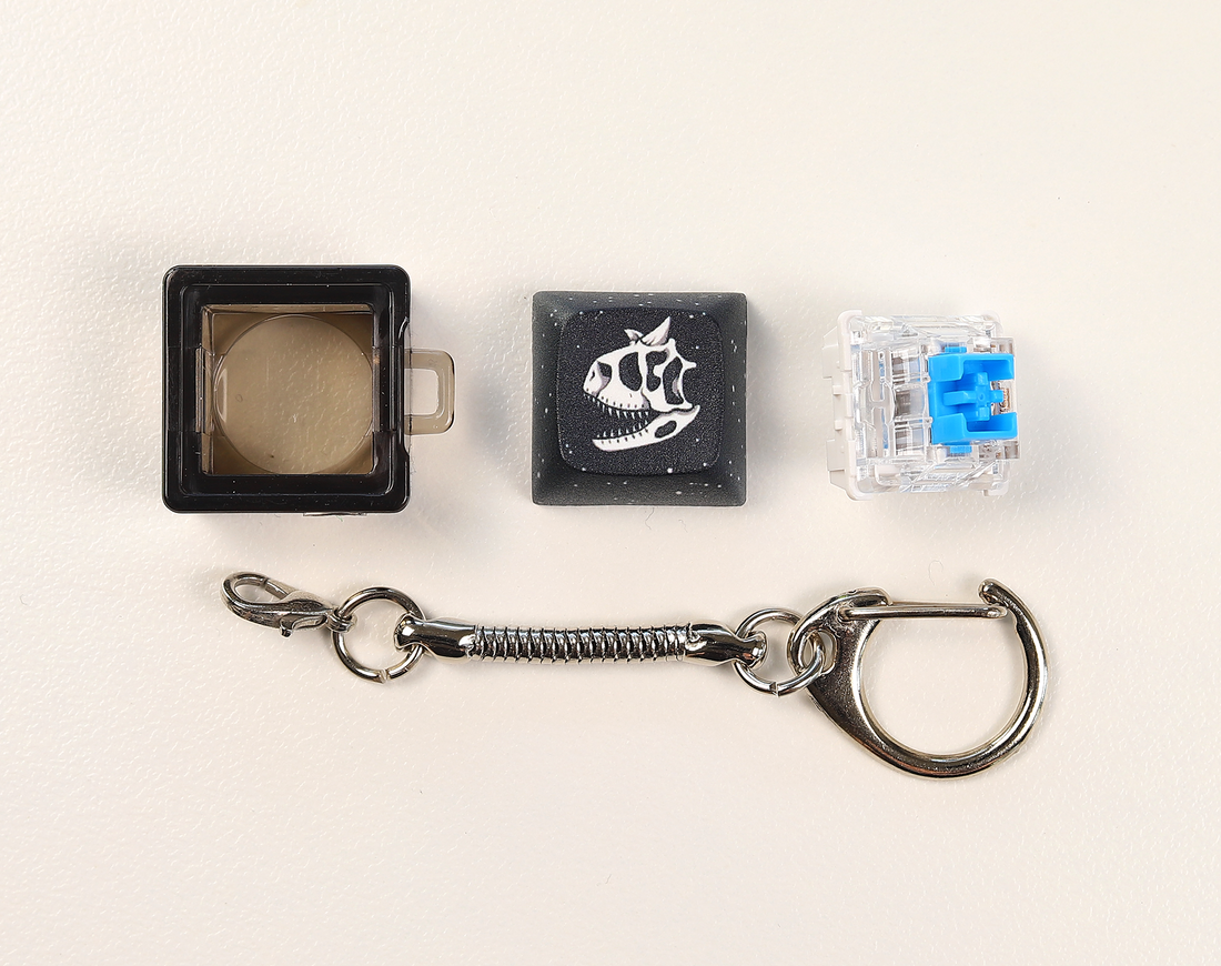 Carnotaurus Skull Clicky Keychain