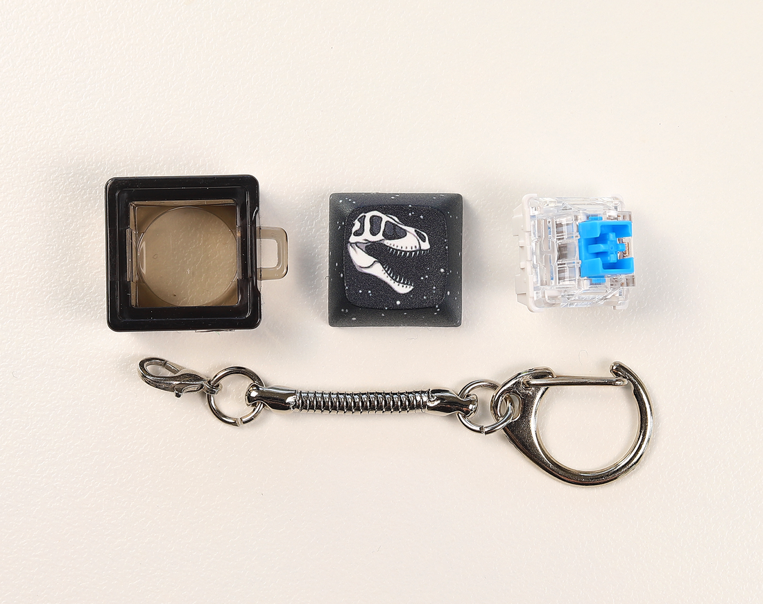 T.Rex Skull Clicky Keychain