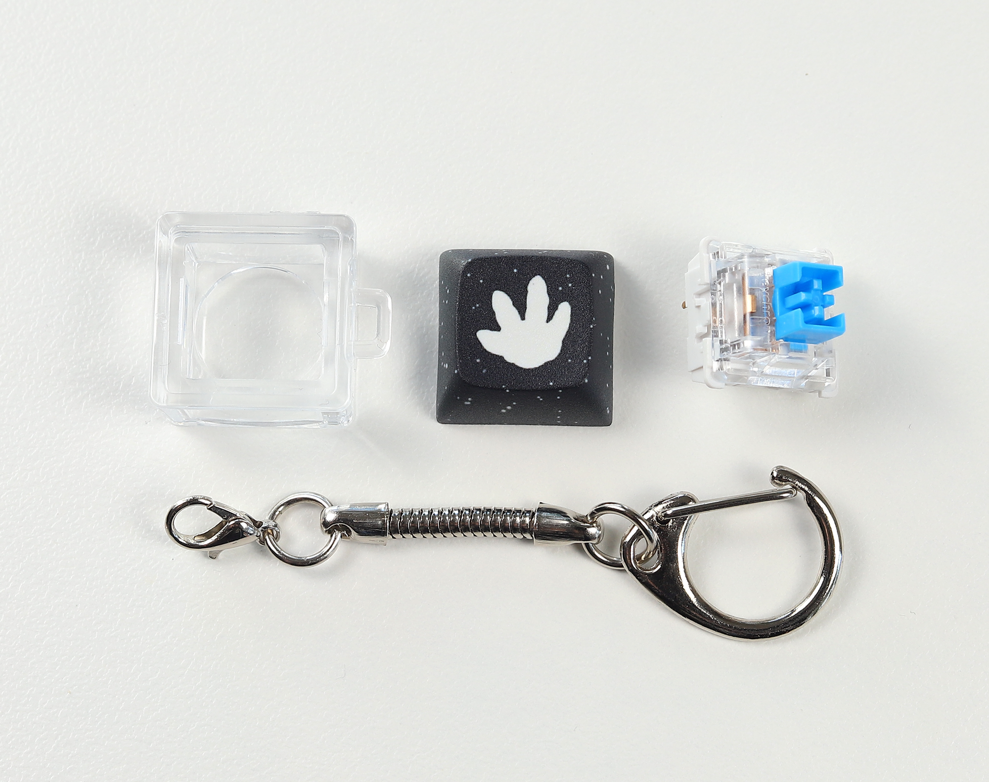 Ceratops Dino Footprint Clicky Keychain