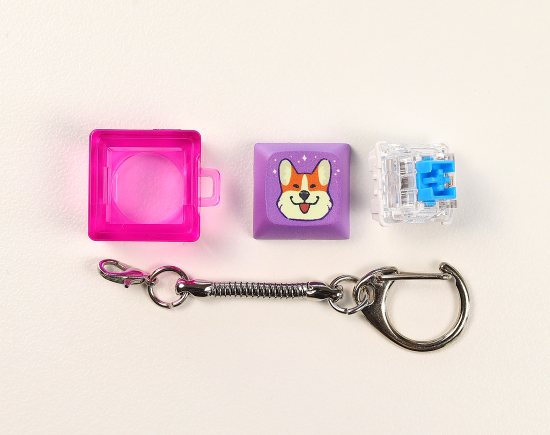 Corgi Clicky Keychain