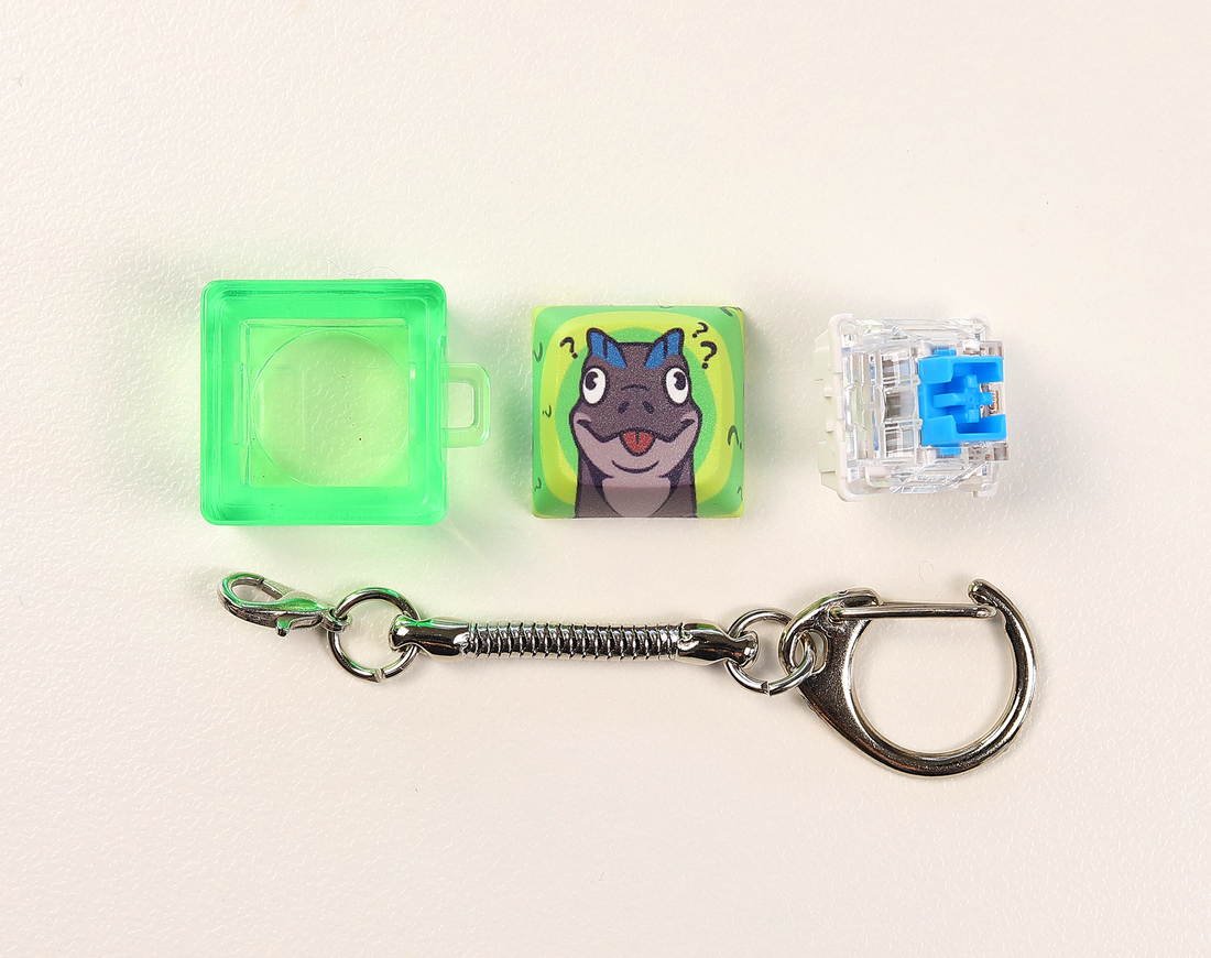 Derpy Dino Clicky Keychain