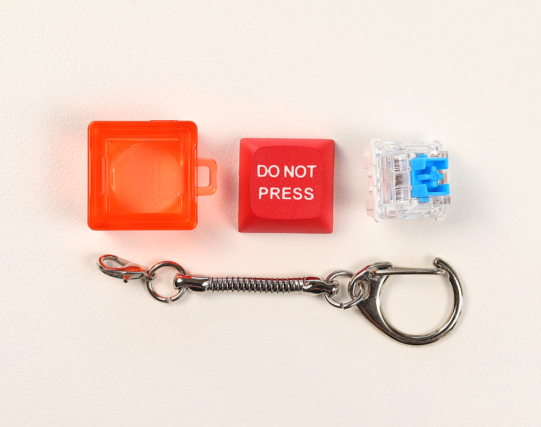 Do Not Press Clicky Keychain