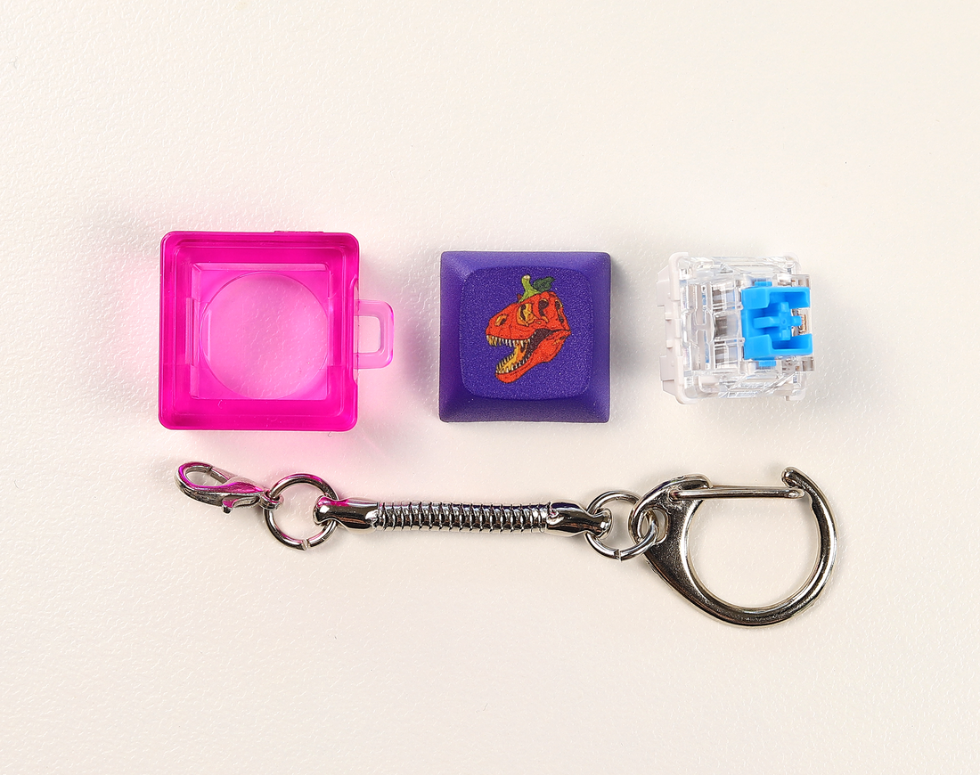 Pumpkin Skull Clicky Keychain