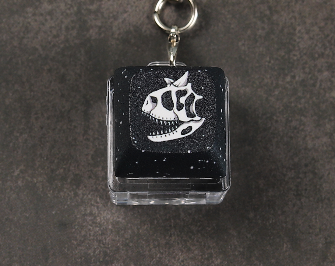 Carnotaurus Skull Clicky Keychain