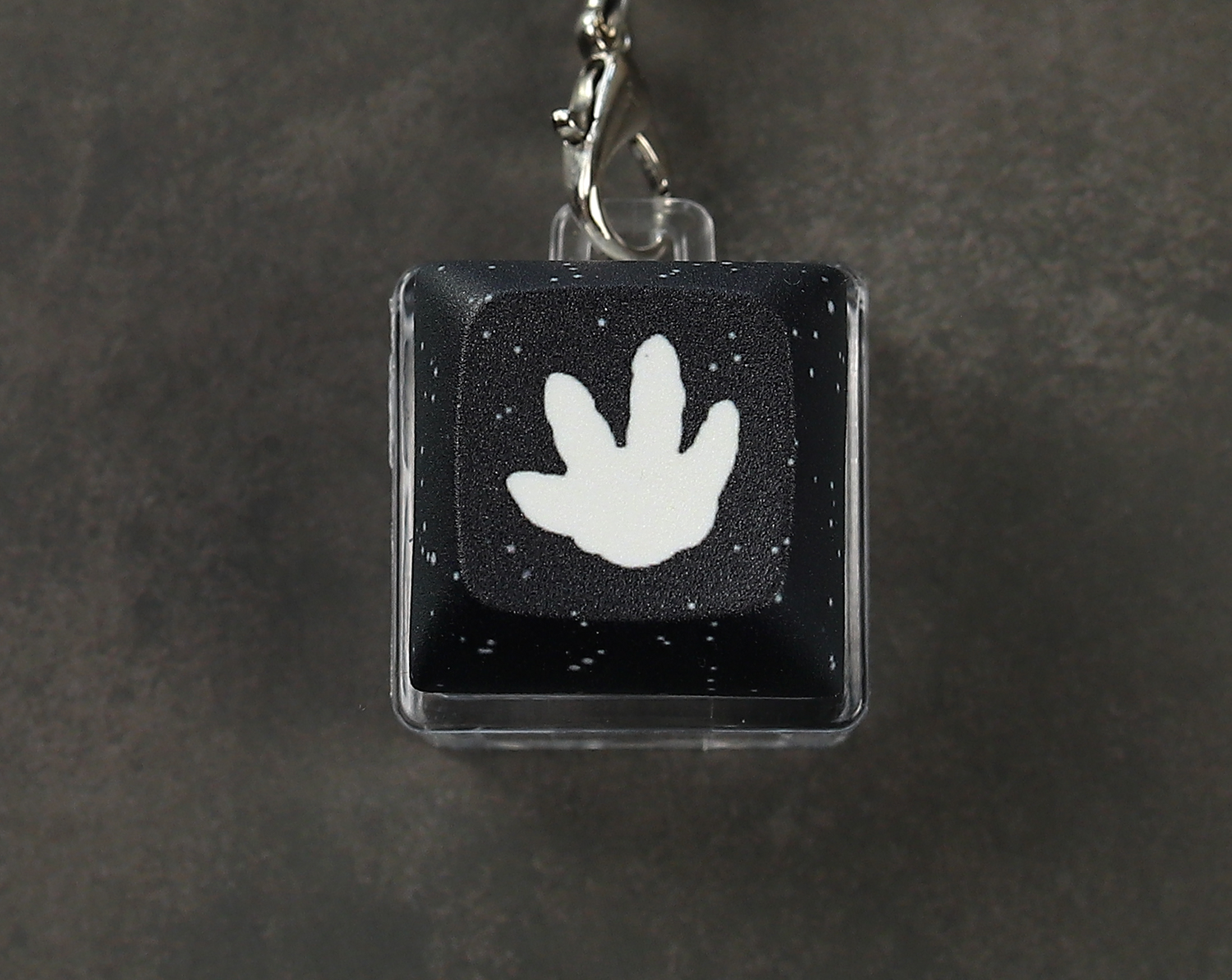 Ceratops Dino Footprint Clicky Keychain