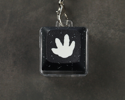 Ceratops Dino Footprint Clicky Keychain