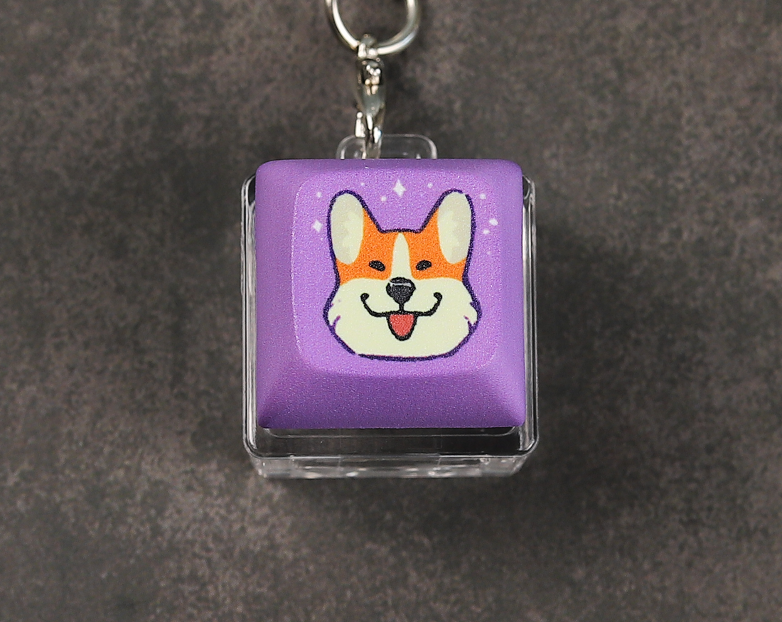 Corgi Clicky Keychain