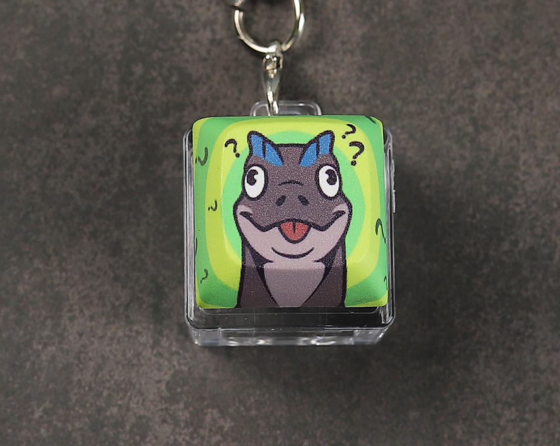 Derpy Dino Clicky Keychain