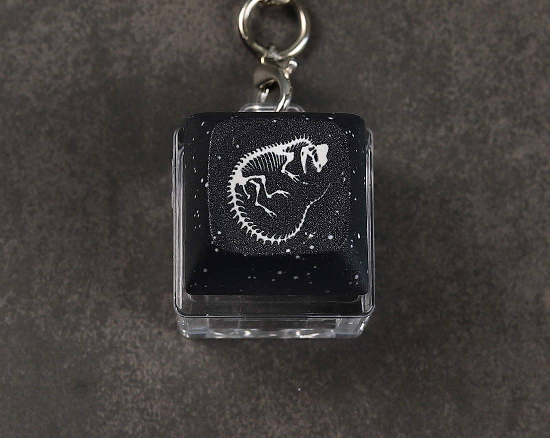 Dilophosaurus Skeleton Clicky Keychain