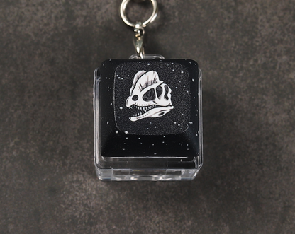 Dilophosaurus Skull Clicky Keychain