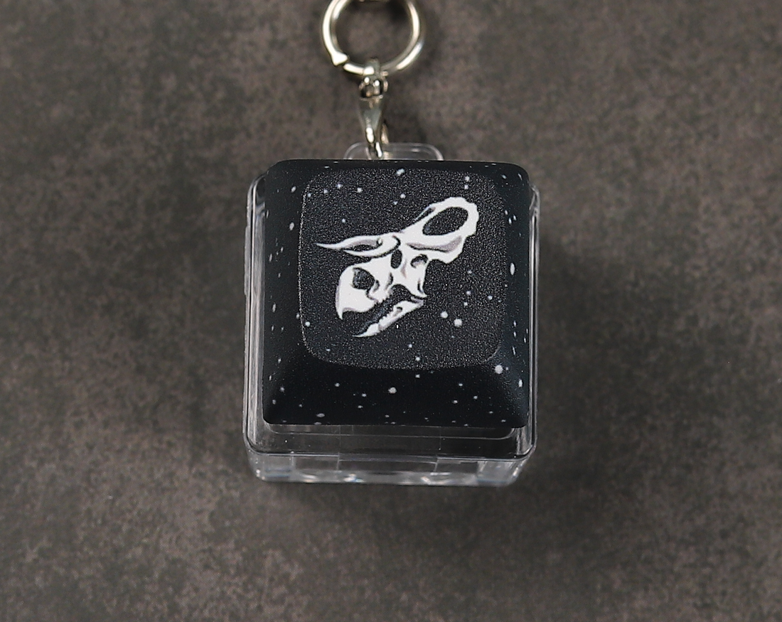 Nasutoceratops Skull Clicky Keychain