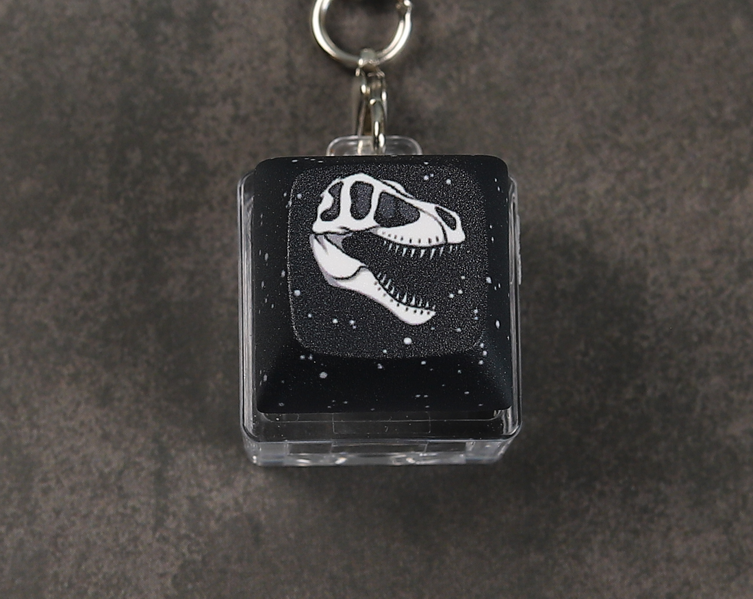 T.Rex Skull Clicky Keychain