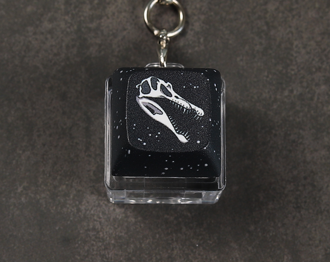 Spinosaurus Skull Clicky Keychain