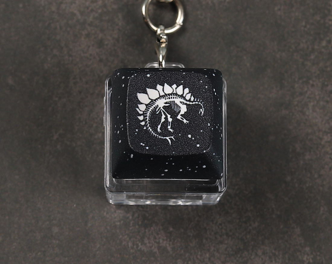 Stegosaurus Skeleton Clicky Keychain