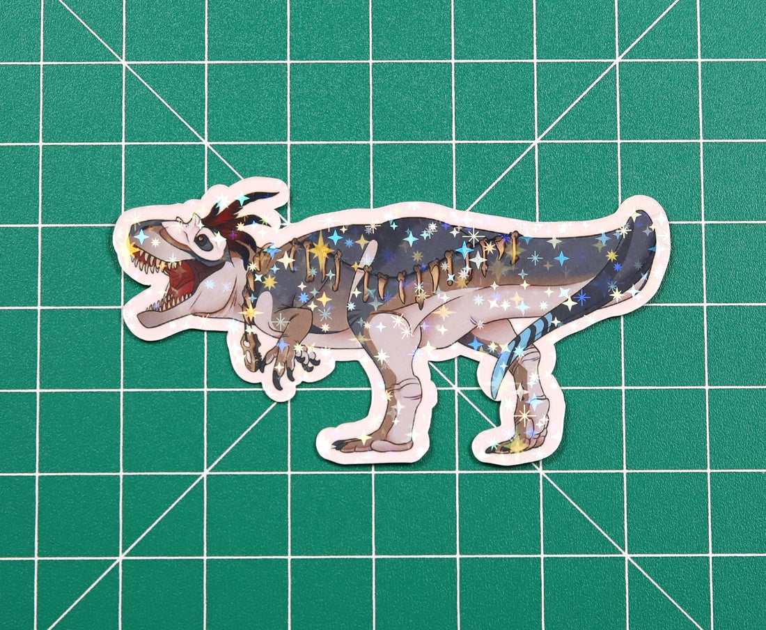 Halloween Voodoo Allosaurus Vinyl Sticker