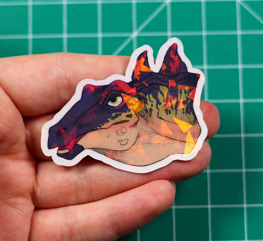Stegosaurus Portrait Vinyl Sticker