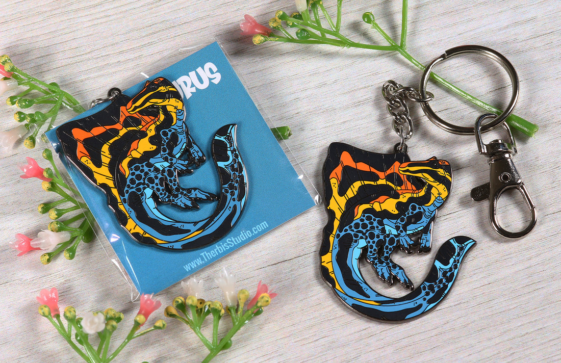 Spinosaurus Enamel Keychain