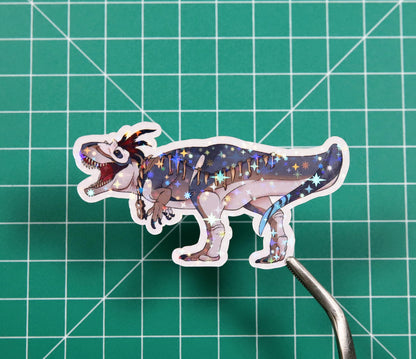 Halloween Voodoo Allosaurus Vinyl Sticker