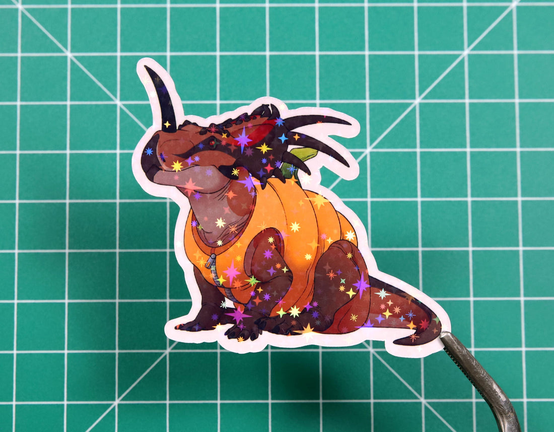 Halloween Pumpkin Styracosaurus Vinyl Sticker
