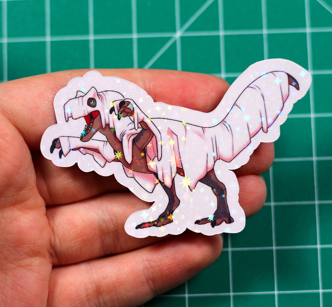Halloween Ghost Allosaurus Vinyl Sticker
