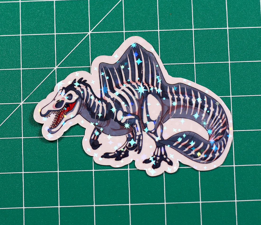 Halloween Skeleton Spinosaurus Vinyl Sticker