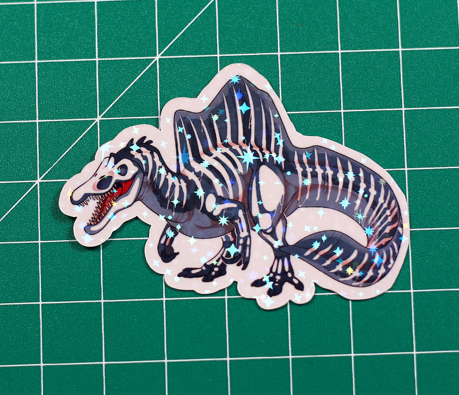 Halloween Skeleton Spinosaurus Vinyl Sticker