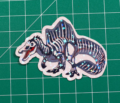 Halloween Skeleton Spinosaurus Vinyl Sticker