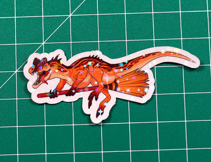 Halloween Dilophosaurus Vinyl Sticker