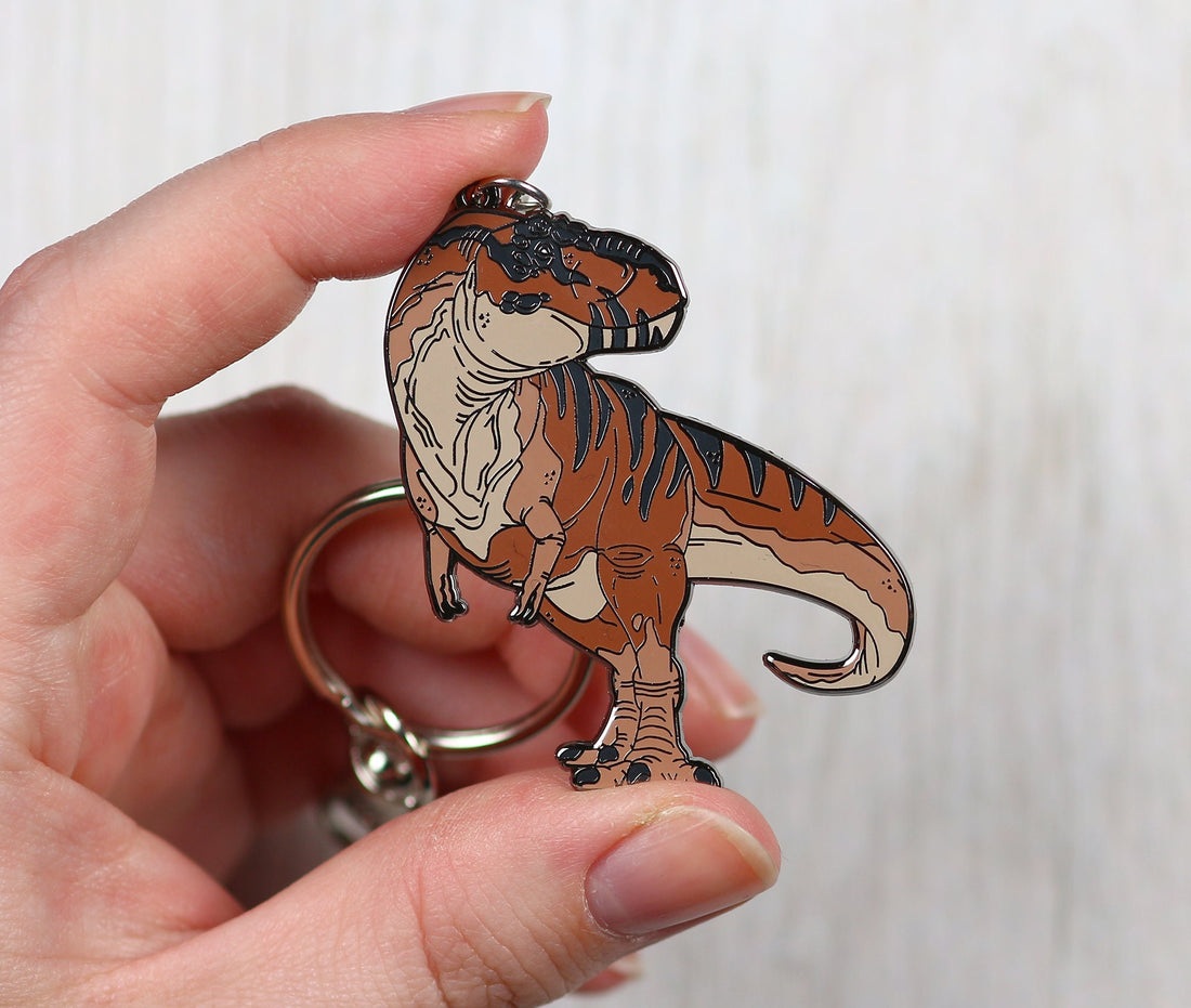 Tyrannosaurus Enamel Keychain