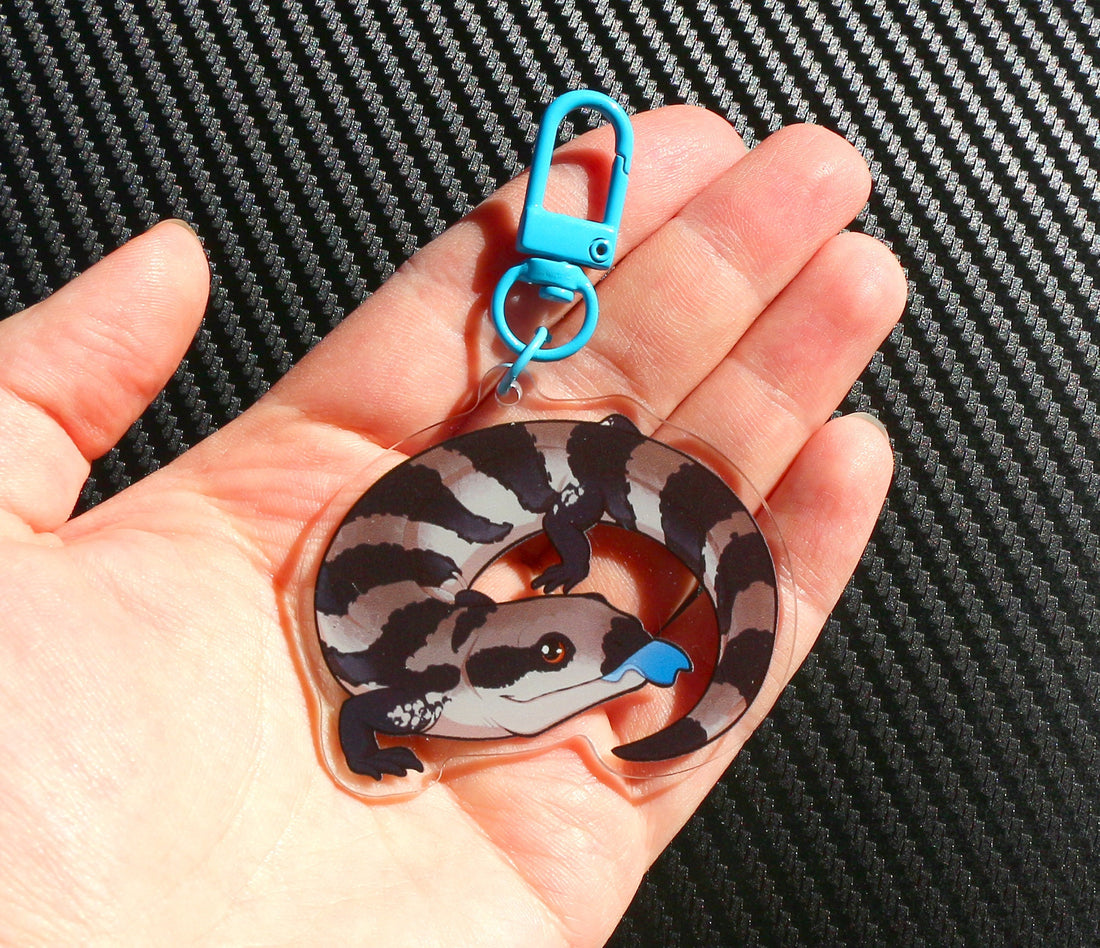 Blue-tongued Skink Acrylic Keychain