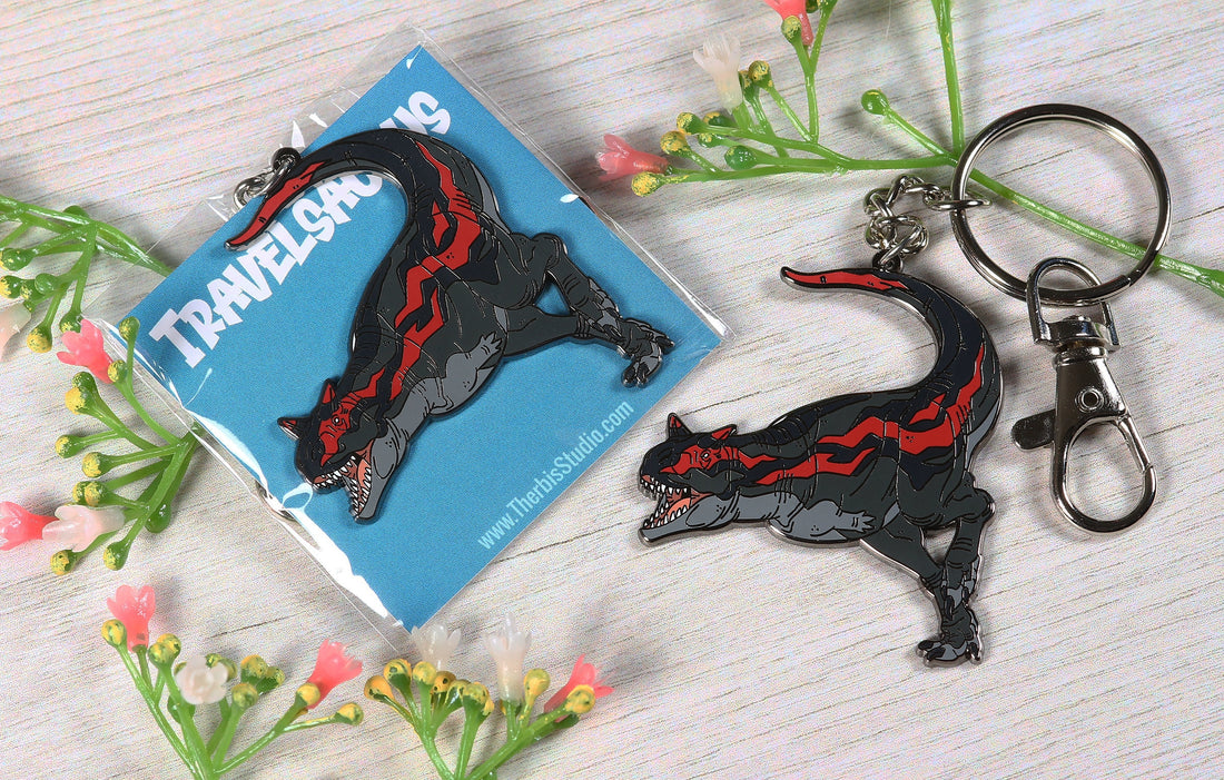 Carnotaurus Enamel Keychain