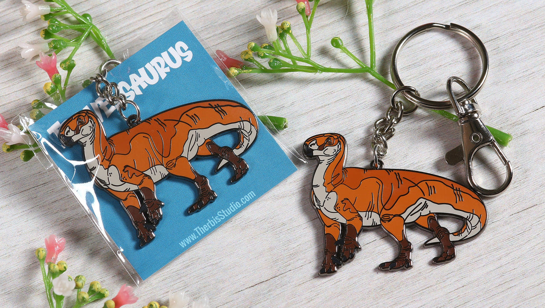 Iguanodon Enamel Keychain