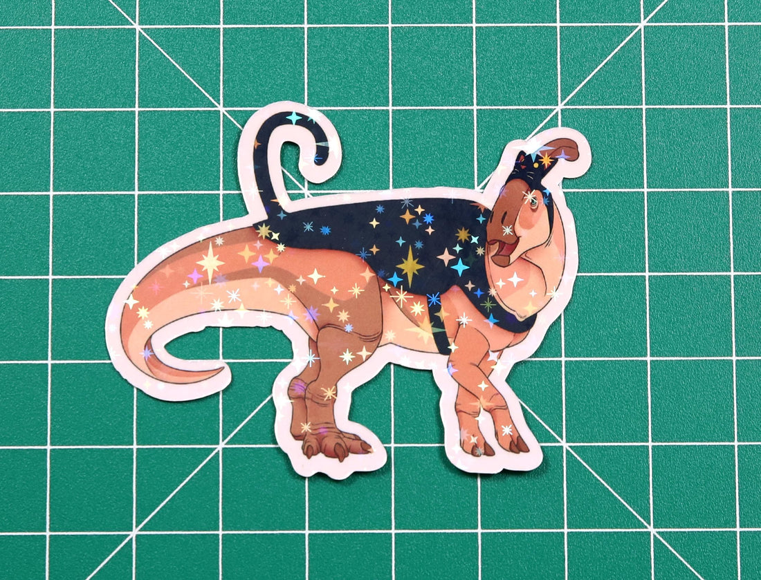Halloween Cat Costume Parasaurolophus Vinyl Sticker
