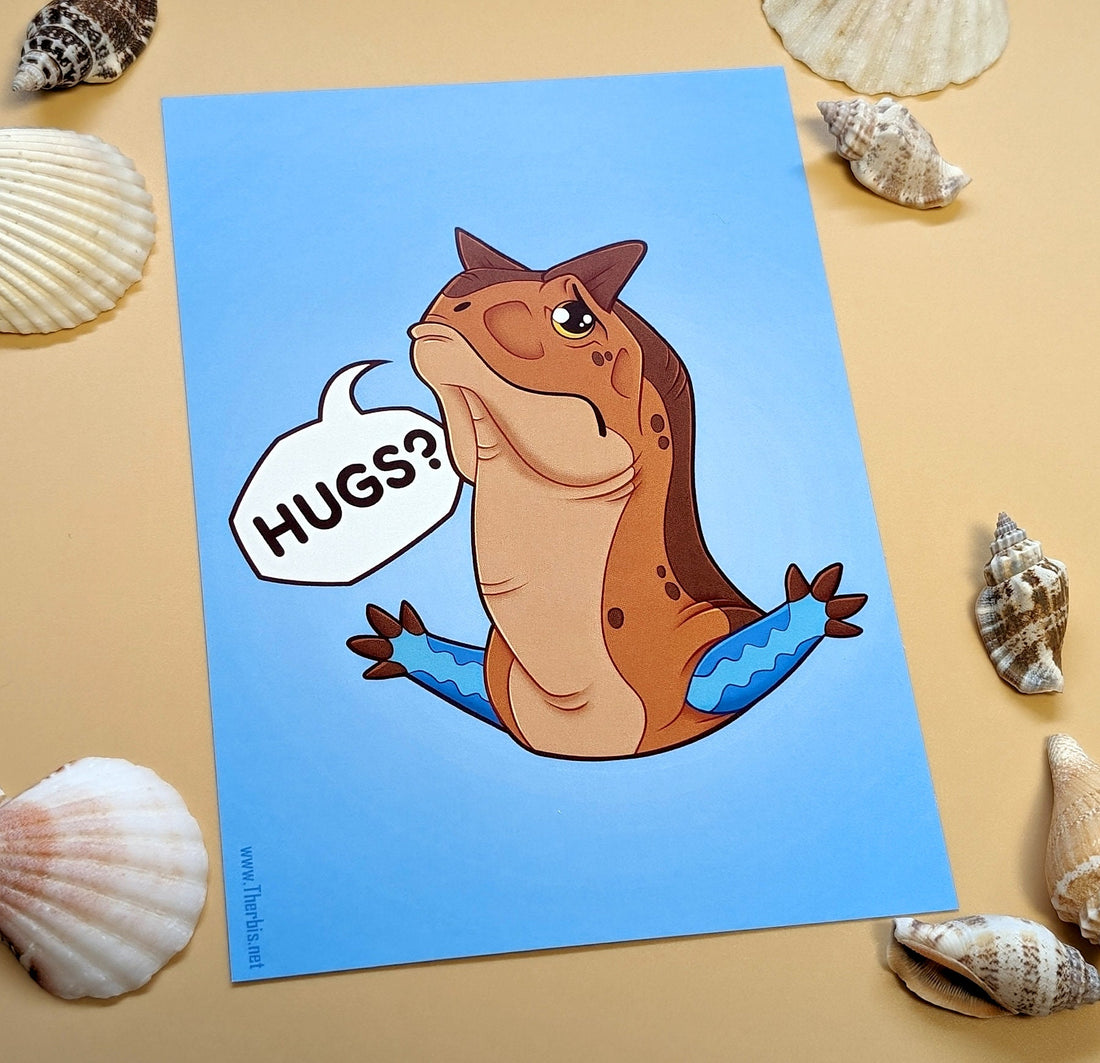 Carnotaurus Hugs - Postcard