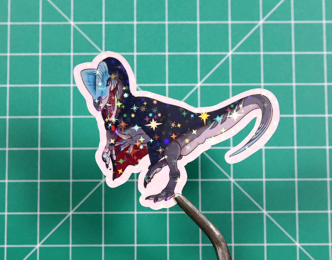 Halloween Vampire Dilophosaurus Vinyl Sticker