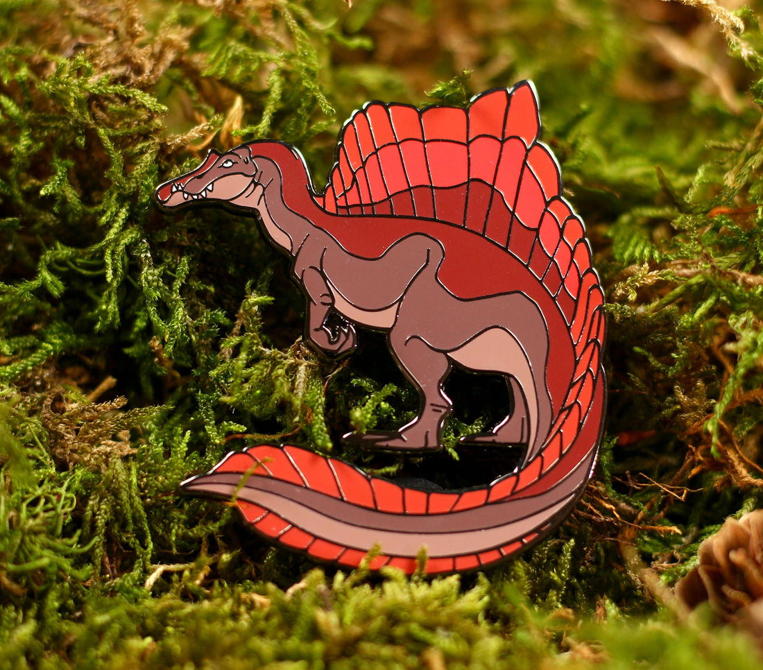 Red Spinosaurus Pin