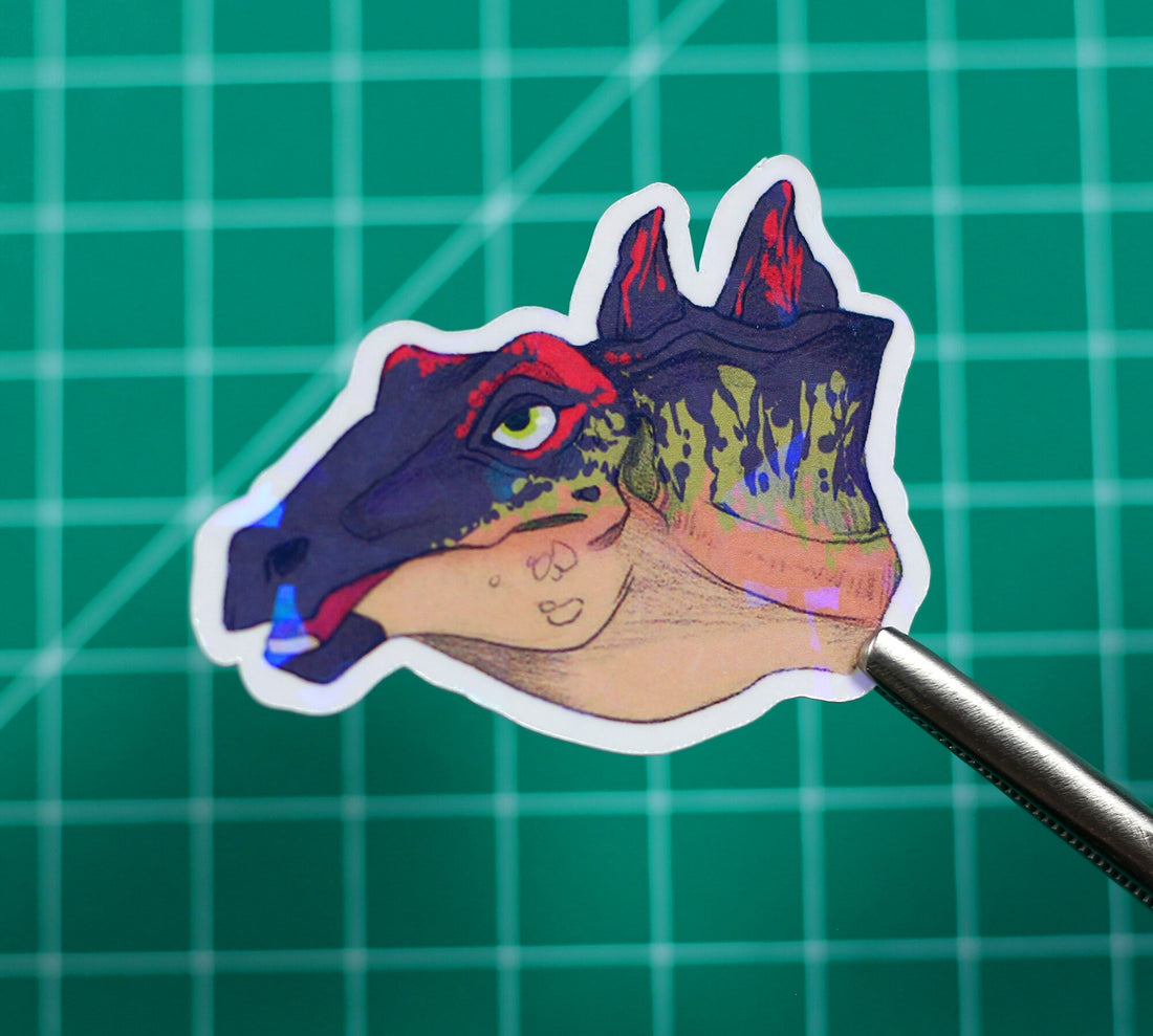 Stegosaurus Portrait Vinyl Sticker