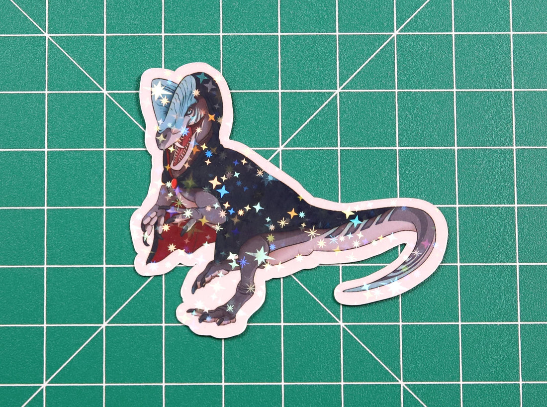 Halloween Vampire Dilophosaurus Vinyl Sticker