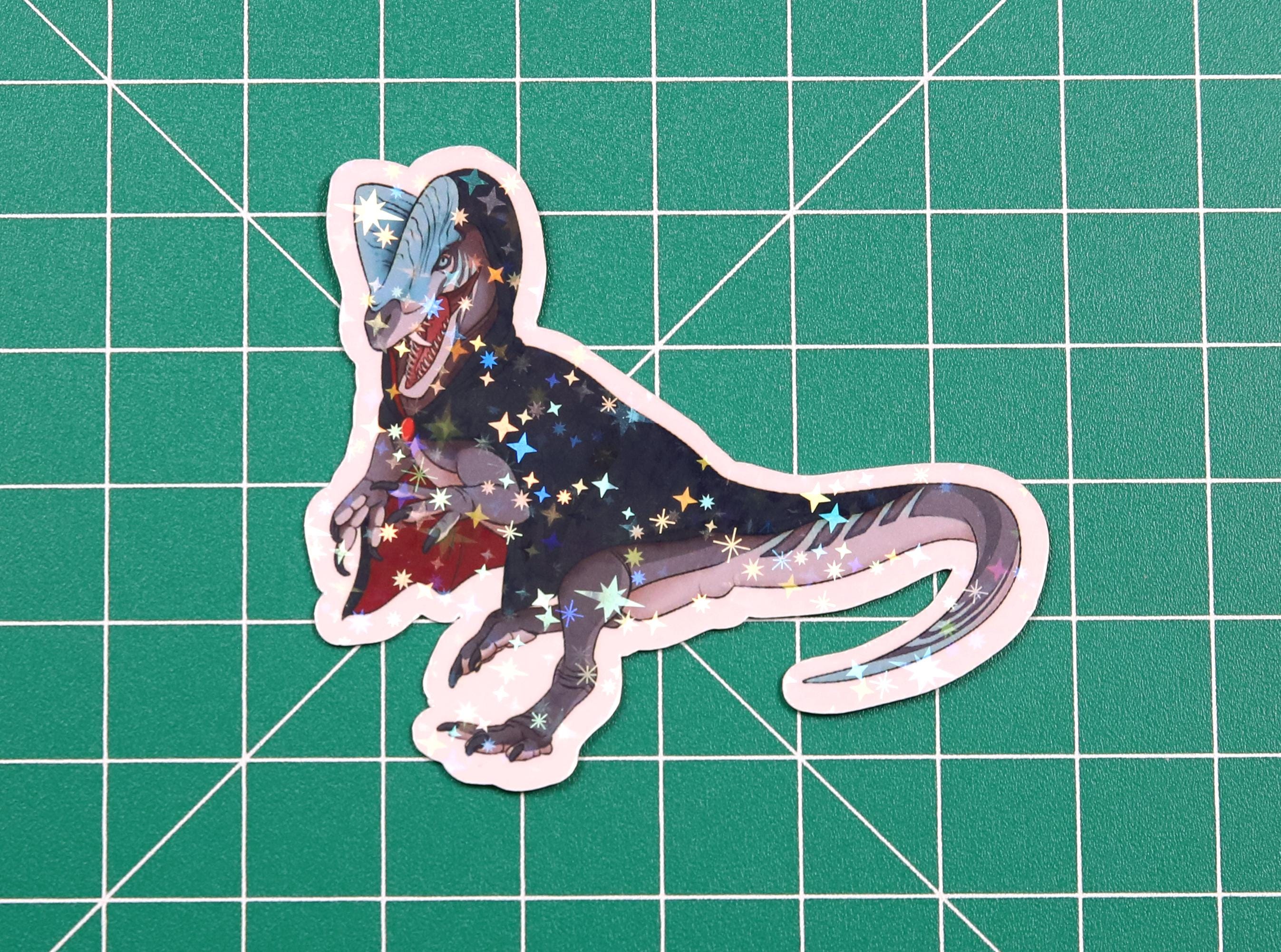 Halloween Vampire Dilophosaurus Vinyl Sticker